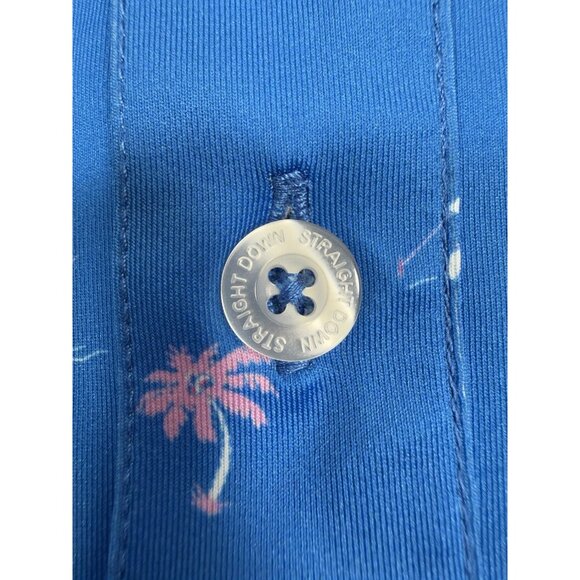 Straight Down Golf Mens Polo Shirt Sz Large Ritz Carlton Laguna Niguel Tropical - Picture 7 of 13